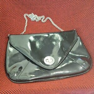 Elegant Black Patent Leather Clutch